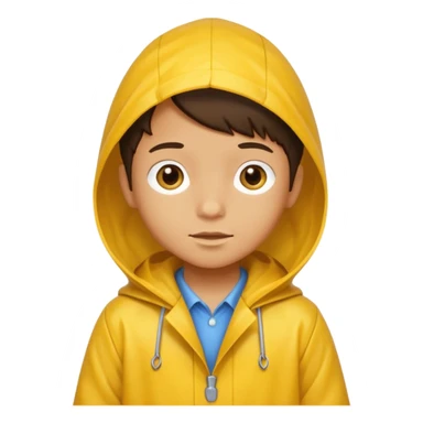 kid with raincoat sticker