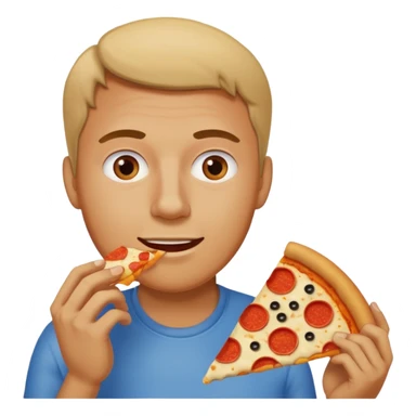 man who eat pizza
 sticker