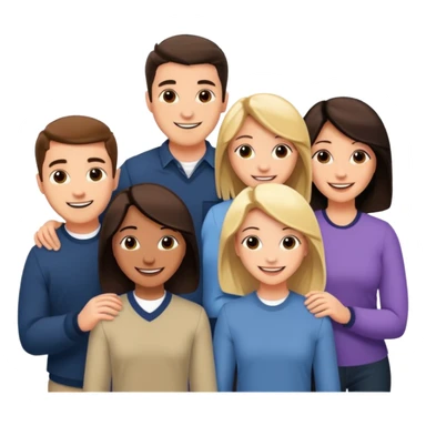 Cast members from tv show friends (Ross,Joey, chandler, Rachel, Monica, phoebe  sticker