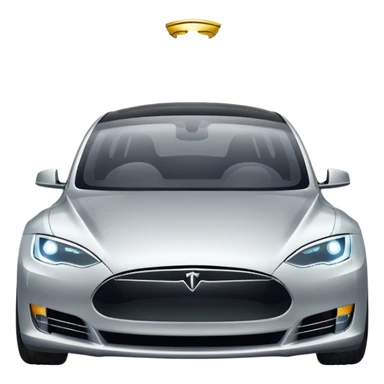 Tesla vehicle parking with sparkles around sticker