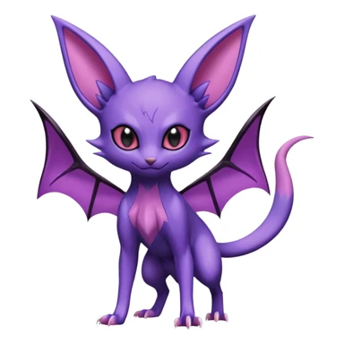 Espeon-Sneasel-Noibat-Fakémon-hybrid-creature (full body)  sticker