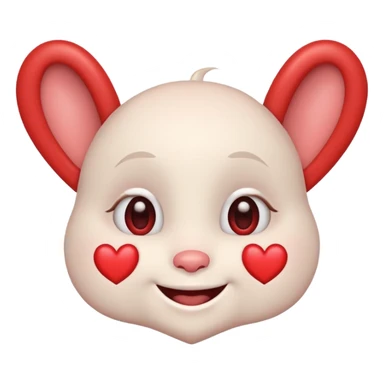 Labubu character with heart eyes sticker