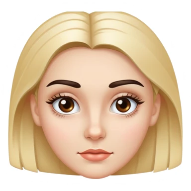 Laminated eyebrows on girl  sticker