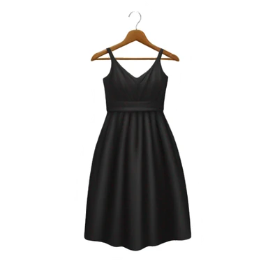 black dress on hanger sticker