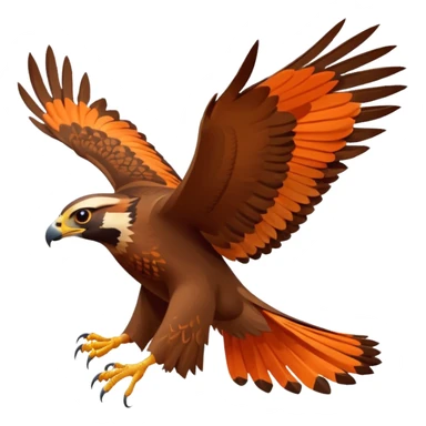 falcon in flight, stylized to represent bird shows at Puy du Fou, Puy du Fou theme park sticker