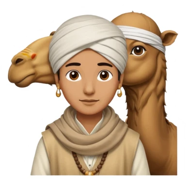 Desert Nomad Traveler with camel sticker