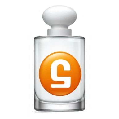 Orange cylinder perfume bottle with white cap and the number 62 in white color sticker