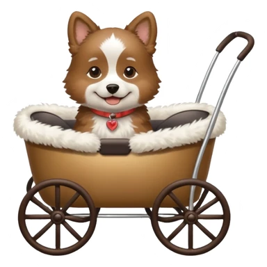 dog in a pram sticker