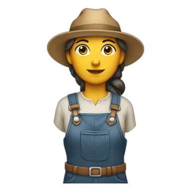 farmer female sticker