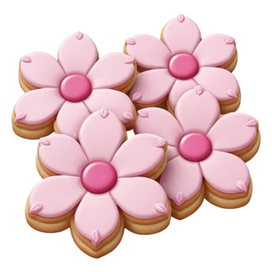 Cherry blossom shaped cookies sticker