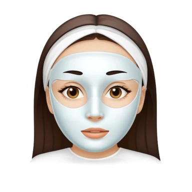 a white skincare beauty mask pack for face, without human's face sticker