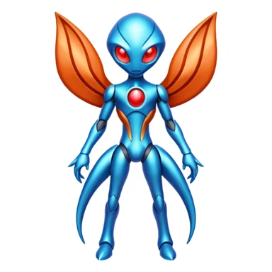 Metallic Incandescent Handsome Deoxys-Stitch-hybrid  sticker