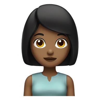 Girl with a black Bob  sticker