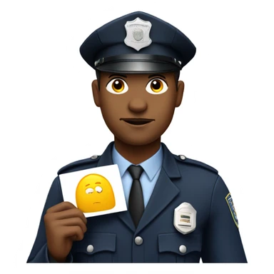 policeman holding a placard with Personal Data written on it sticker