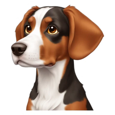 Tri color Brittany dog sticker
