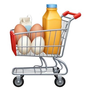 carrito de compras leche huevos carne pues que se vean sticker