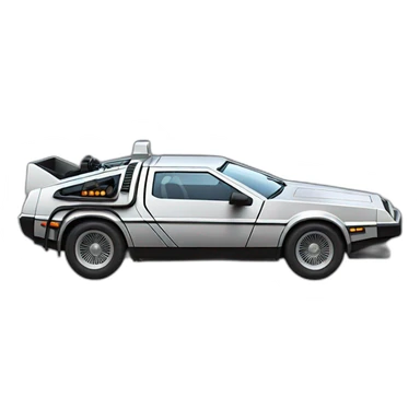 dolorean back in the the future sticker