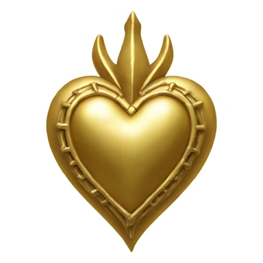 gold sacred gothic heart sticker