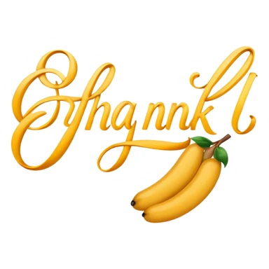 Words "no thank you" in cursive white letters sticker