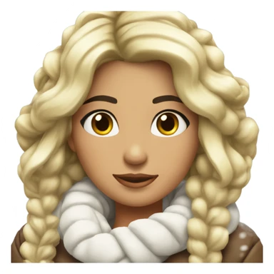 Chica morena vestida para la nieve  sticker