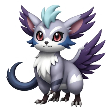 Shiny Furret-Absol-Noibat-Noivern-Hybrid (Full body) sticker