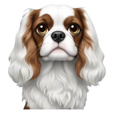 A black and white cavalier sticker
