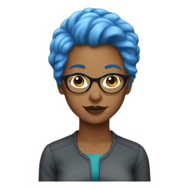 Blue haired feminist sticker