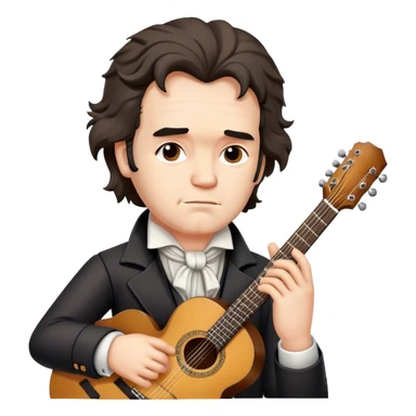Beethoven and guitar sticker