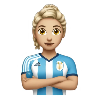 Handball girl player curl argentina sticker