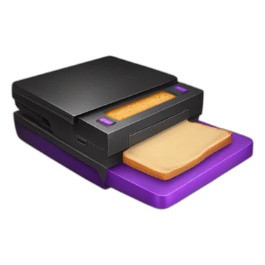 VHS player with peanut butter and jelly sandwich inserted sticker