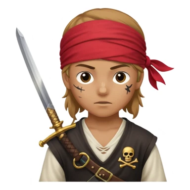 Un pirate ados de 14 ans qui adore combattre en épée sticker