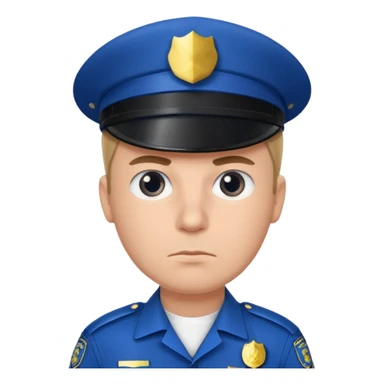 Police man wearing Blue uniform sticker
