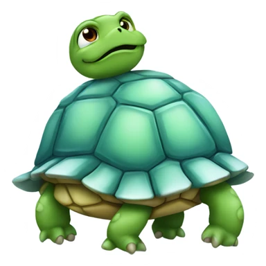 freezing turtle on a b sticker