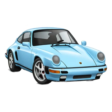 light blue Porsche 911  sticker