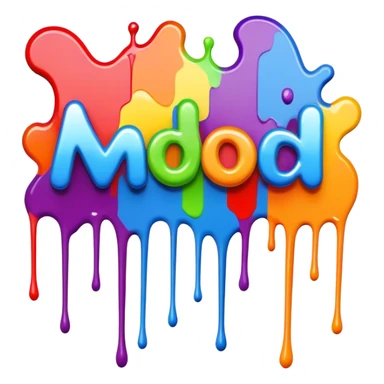Graffiti the word mod with drippy paint  sticker