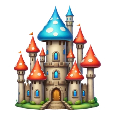 mushroom castle sticker