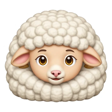 person hiding underneath sheep sticker