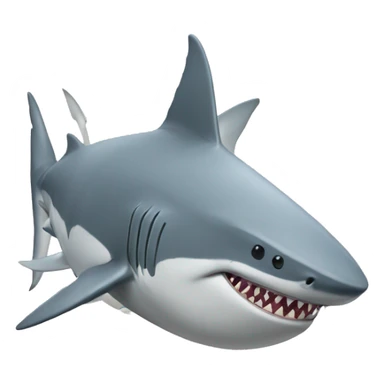 Shark driving a boat  sticker