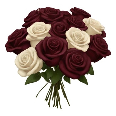 bouquet of burgundy roses  sticker