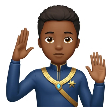 ragazzo che fa il imbolo wakanda sticker