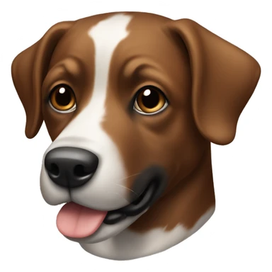 Brown and black dog with white snout sticker