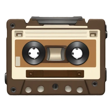 vintage brown cassette for tape recorder sticker