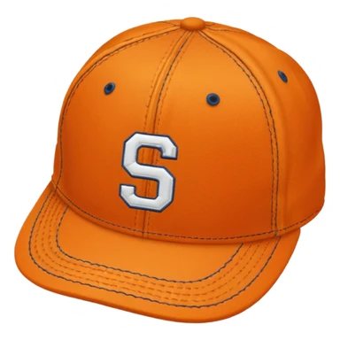 Orange baseball hat sticker