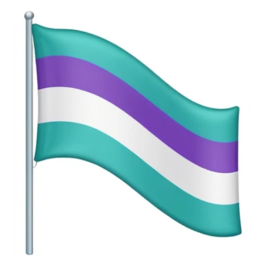 gay men five-stripe flag with green, teal, white, blue, and purple sticker