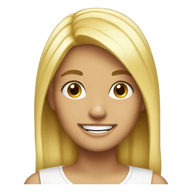 blonde girl smiling parody sticker