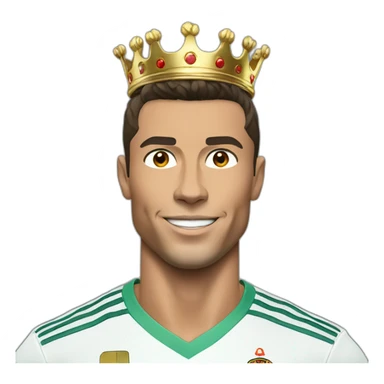 cristiano ronaldo with a very realistic crown sticker