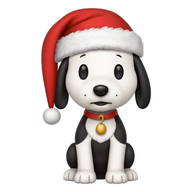 Snoopy wearing a Christmas hat  sticker
