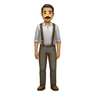 hombre pensando en el exito sticker