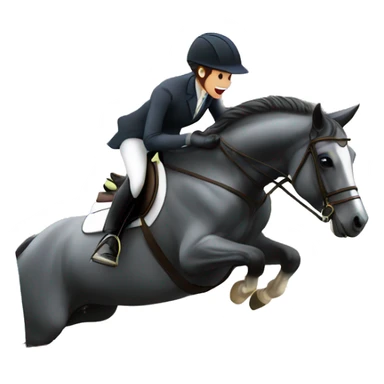 Horse showjumping over jump sticker