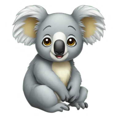 Koala-avec-un-canari sticker